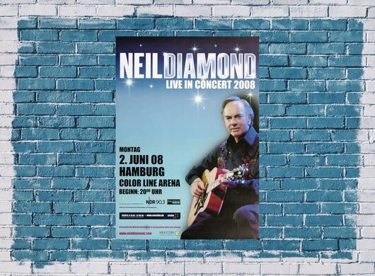 Neil Diamond - Live in Concert, Hamburg 2008 - Konzertplakat