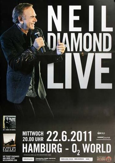 Neil Diamond - Alive and Swinging, Hamburg 2011 - Konzertplakat