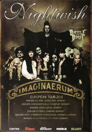 Nightwish - Imaginaerum, Tour 2012 - Konzertplakat