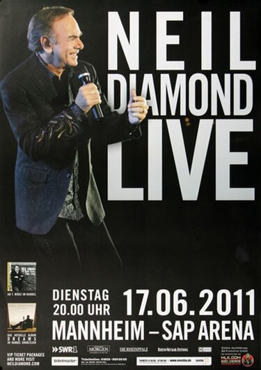 Neil Diamond - Alive and Swinging, Mannheim 2011 - Konzertplakat