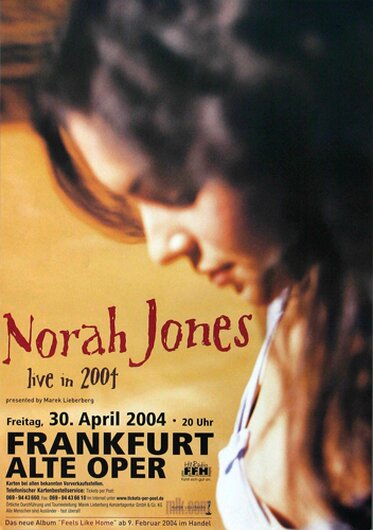 Norah Jones - Feels Like Home, Frankfurt 2004 - Konzertplakat