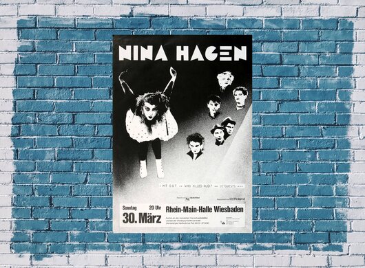 Nina Hagen - In Concert, Wiesbaden 1985 - Konzertplakat