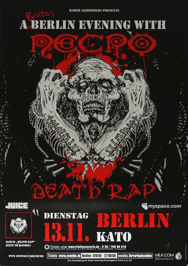 Necro - Death Rap , Berlin 2006 - Konzertplakat