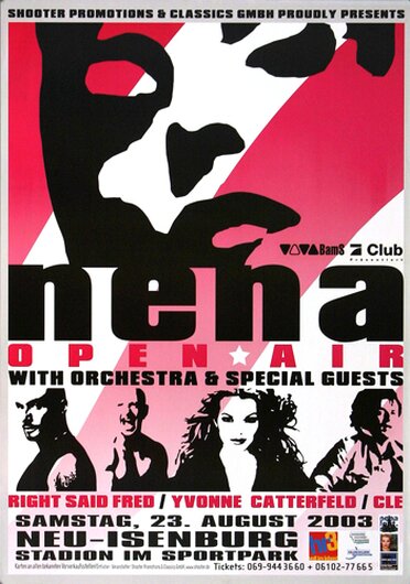 Nena - Open Air, Neu-Isenburg  2003 - Konzertplakat