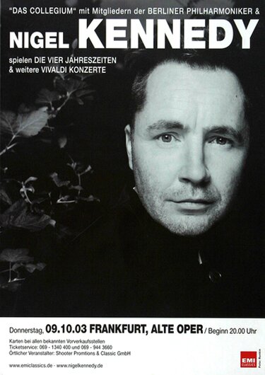 Nigel Kennedy - East Meets East, Frankfurt 2003 - Konzertplakat