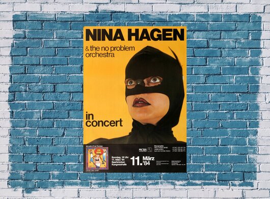 Nina Hagen - Angstlos, Saarbrücken 1984 - Konzertplakat