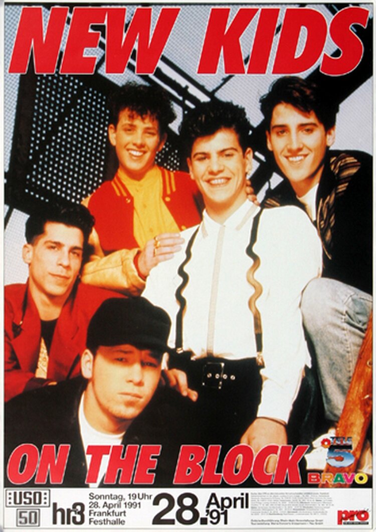 New Kids On The Block Vintage Concert Poster from Blaisdell Arena, Feb 10,  1991 at Wolfgang's