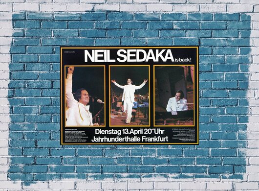 Neil Sedaka - Steppin Out, Frankfurt 1976 - Konzertplakat