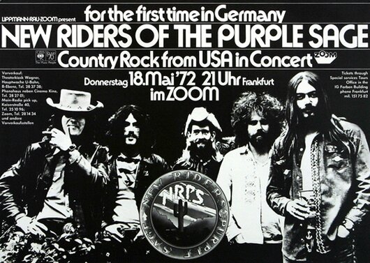 New Riders of the Purple Sage - Gypsy Cowboy, Frankfurt 1972 - Konzertplakat