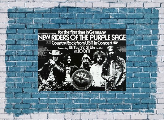 New Riders of the Purple Sage - Gypsy Cowboy, Frankfurt 1972 - Konzertplakat