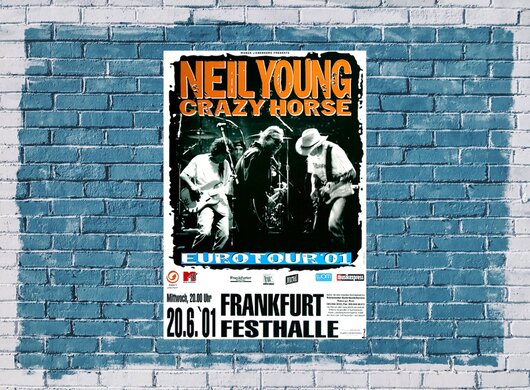 Neil Young - Mystery Train, Frankfurt 2001 - Konzertplakat