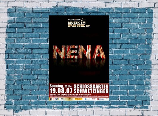 Nena - Cover Me, Schwetzingen 2007 - Konzertplakat