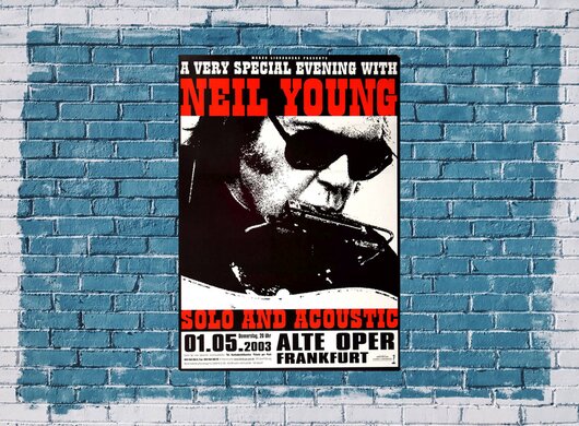 Neil Young - Solo & Acoustic, Frankfurt 2003 - Konzertplakat