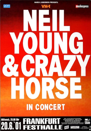 Neil Young - Road Rock, Frankfurt 2001 - Konzertplakat