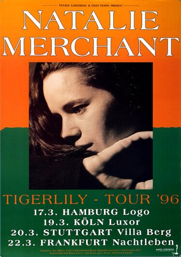 Natalie Merchant - Tigerlily, Tour 1996 - Konzertplakat