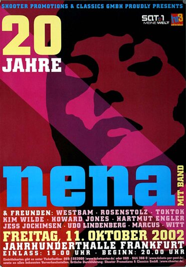 Nena - Nena And Friends, Frankfurt 2002 - Konzertplakat