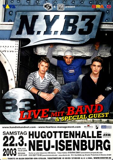 N.Y.B3 - Weekend, Tour 2003 - Konzertplakat