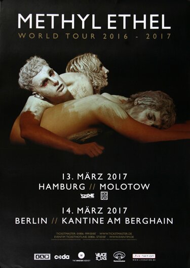 Methyl Ethel - World Tour, Hamburg & Berlin 2017 - Konzertplakat