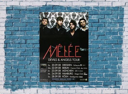 Melee - Devils & Angels, Tour 2008 - Konzertplakat