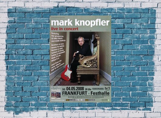 Mark Knopfler - Live In Concert, Frankfurt 2008 - Konzertplakat