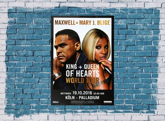 Maxwell & Mary J.Blige - King & Queen , Köln 2016 - Konzertplakat