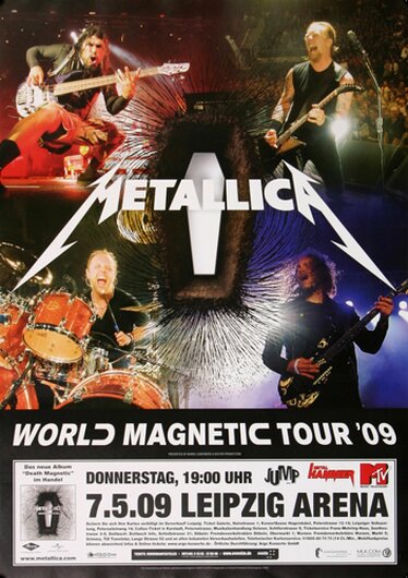 Metallica - World Magnetic , Leipzig 2009 - Konzertplakat