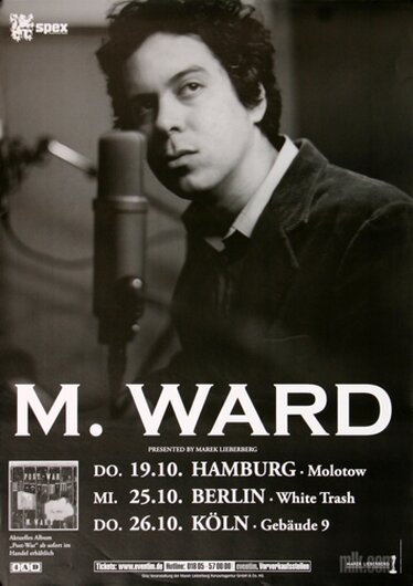 M.Ward - Post War, Tour 2006 - Konzertplakat