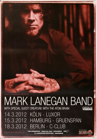 Mark Lanegan - Imitations, Tour 2012 - Konzertplakat