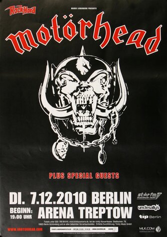 Motörhead - Lemmy , Berlin 2010 - Konzertplakat