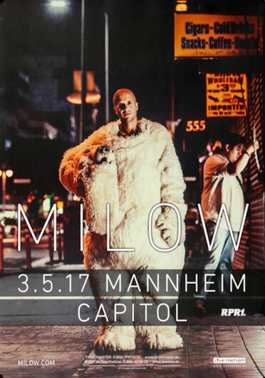 Milow - Modern Heart , Mannheim 2017 - Konzertplakat