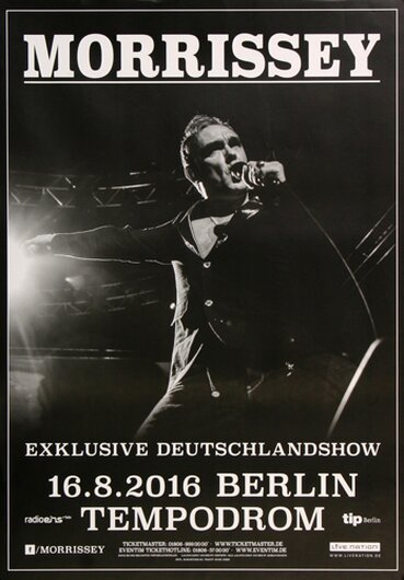 Morrissey - Autobiography, Berlin 2016 - Konzertplakat
