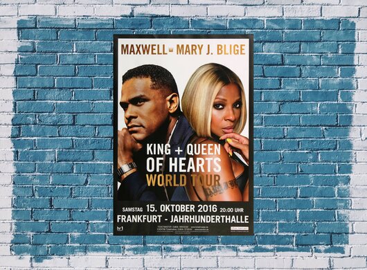 Maxwell & Mary J.Blige - King & Queen , Frankfurt 2016 - Konzertplakat
