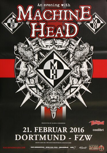 Machine Head - Game Over , Dortmund 2016 - Konzertplakat
