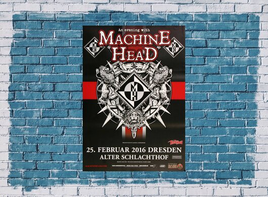 Machine Head - Game Over , Dresden 2016 - Konzertplakat
