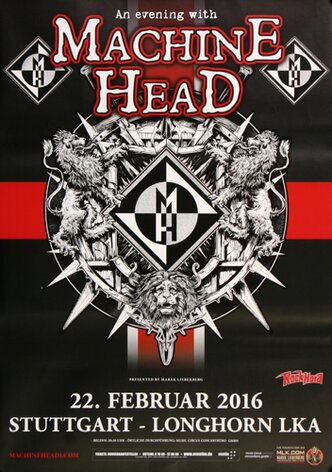 Machine Head - Game Over , Stuttgart 2016 - Konzertplakat
