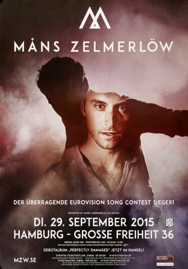Mns Zelmerlw - Heroes , Hamburg 2015 - Konzertplakat