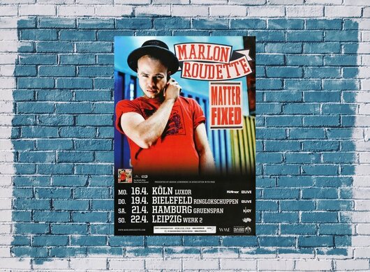 Marlon Roudette - Matter Fixed , Köln 2012 - Konzertplakat