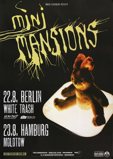Mini Mansions - Any Emotions, Berlin & Hamburg 2011 - Konzertplakat