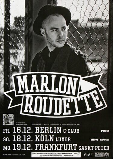 Marlon Roudette - Hold On Me, Tour 2011 - Konzertplakat
