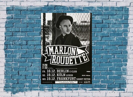 Marlon Roudette - Hold On Me, Tour 2011 - Konzertplakat