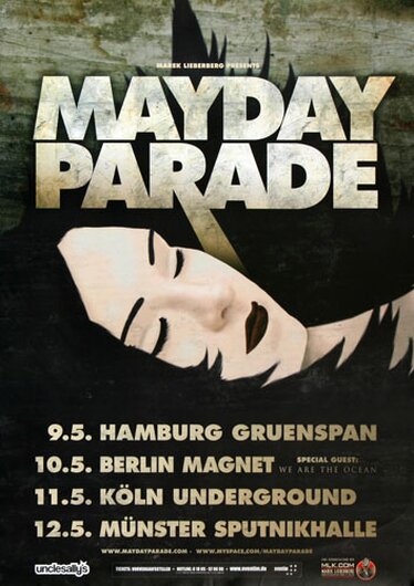 Mayday Parade - Black Lines, Tour 2011 - Konzertplakat