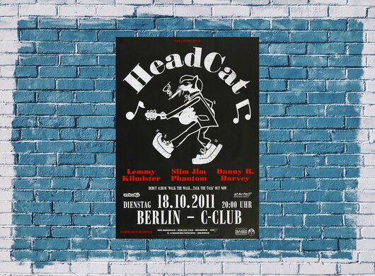 Motörhead - Head Cat, Berlin 2011 - Konzertplakat