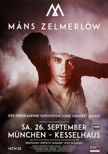 Mäns Zelmerlöw - Heroes , München 2015 - Konzertplakat