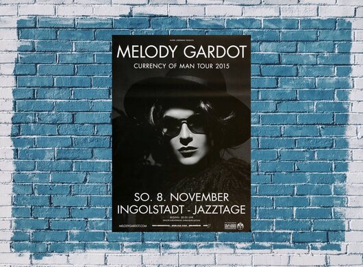 Melody Gardot - Currency Of Men IGS, Ingolstadt 2015 - Konzertplakat