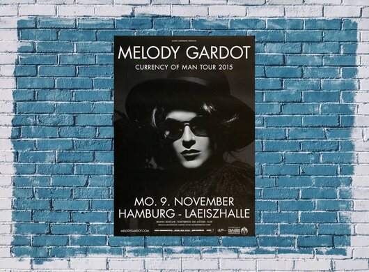 Melody Gardot - Currency Of Men , Hamburg 2015 - Konzertplakat