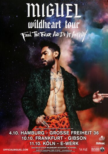 Miguel - Wildheart, Tour 2015 - Konzertplakat