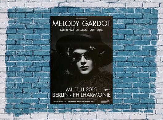 Melody Gardot - Currency Of Men , Berlin 2015 - Konzertplakat