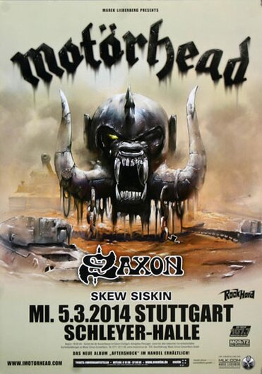 Motörhead  - Aftershock , Stuttgart 2014 - Konzertplakat