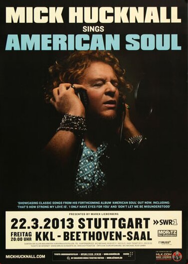Mick Huckna - American Soul , Stuttgart 2013 - Konzertplakat