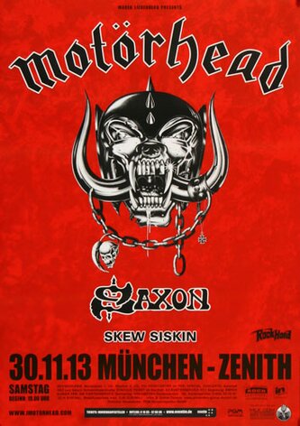 Motörhead - End Of Time , München 2013 - Konzertplakat